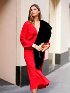 Invitadas -50 €|Vestidos Cortos De Fiesta-Mariquita Trasquilá VESTIDO CARMEN ROUGE PRIMAVERA