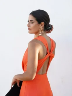 Vestidos De Graduación|Vestido De Puesta De Largo-Mariquita Trasquilá VESTIDO CORALINA Naranja