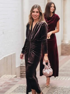 Invitadas -50 €|Vestidos Cortos De Fiesta-Mariquita Trasquilá VESTIDO JEUNE TERCIOPELO