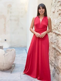 Vestidos De Graduación|Vestidos De Dama De Honor-Mariquita Trasquilá VESTIDO LARGO LAZADA