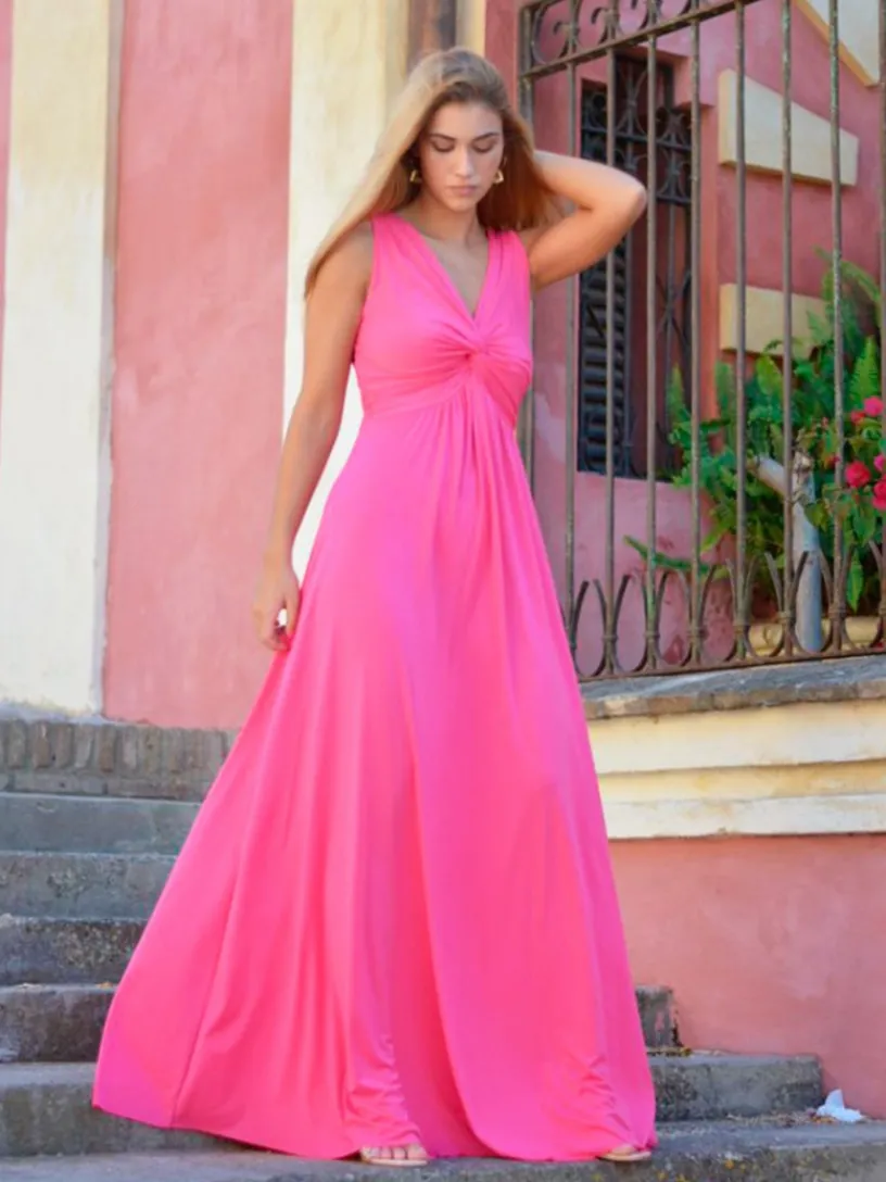 Vestidos De Graduación|Vestidos De Dama De Honor-Mariquita Trasquilá VESTIDO NUDO ADRIANA