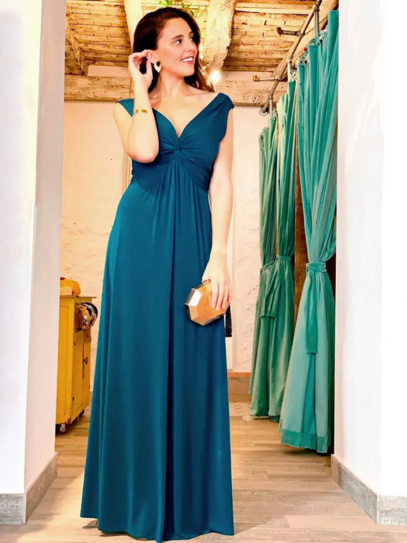 Vestidos De Graduación|Vestidos De Dama De Honor-Mariquita Trasquilá VESTIDO NUDO ADRIANA