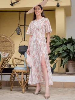 Invitadas -50 €|Vestidos Cortos De Fiesta-Mariquita Trasquilá VESTIDO PALMA Beige