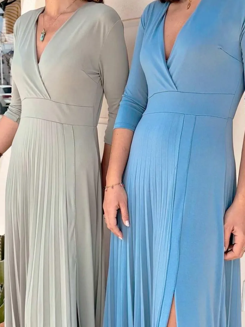 Vestidos De Mujer|Invitadas -50 €-Mariquita Trasquilá VESTIDO PASTEL PLISADO RIO