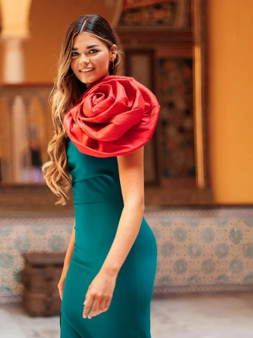 Vestido De Puesta De Largo|Nvitadas Boda De Noche-Mariquita Trasquilá VESTIDO SIENA ROSAL Verdepato