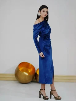 Invitadas -50 €|Vestidos De Terciopelo-Mariquita Trasquilá VESTIDO TERCIOPELO ASIMETRICO