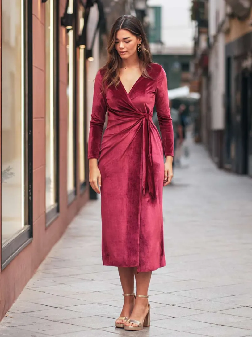 Invitadas -50 €|Vestidos Cortos De Fiesta-Mariquita Trasquilá VESTIDO TERCIOPELO GALA