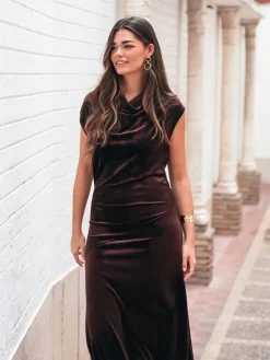 Invitadas -50 €|Vestidos Cortos De Fiesta-Mariquita Trasquilá VESTIDO TERCIOPELO GLORIA