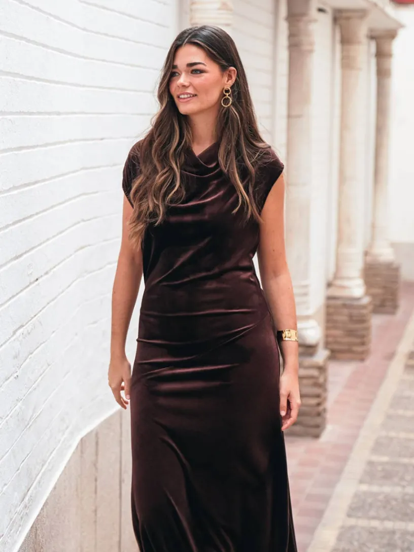 Invitadas -50 €|Vestidos Cortos De Fiesta-Mariquita Trasquilá VESTIDO TERCIOPELO GLORIA