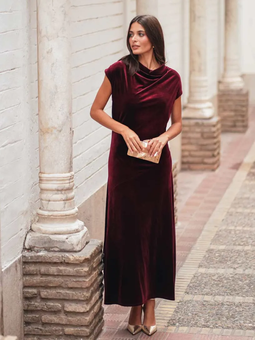 Invitadas -50 €|Vestidos Cortos De Fiesta-Mariquita Trasquilá VESTIDO TERCIOPELO GLORIA