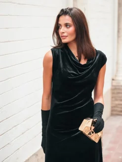 Invitadas -50 €|Vestidos Cortos De Fiesta-Mariquita Trasquilá VESTIDO TERCIOPELO GLORIA