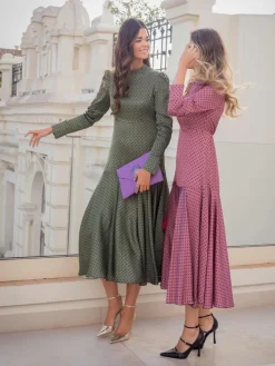 Vestidos Invitadas Boda De Día|Vestidos De Invitada Comunión-Mariquita Trasquilá VESTIDO TOPOS LATIDO