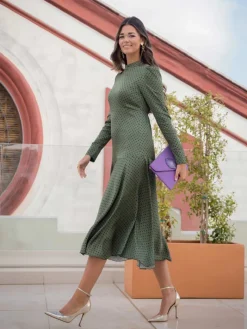 Vestidos Invitadas Boda De Día|Vestidos De Invitada Comunión-Mariquita Trasquilá VESTIDO TOPOS LATIDO